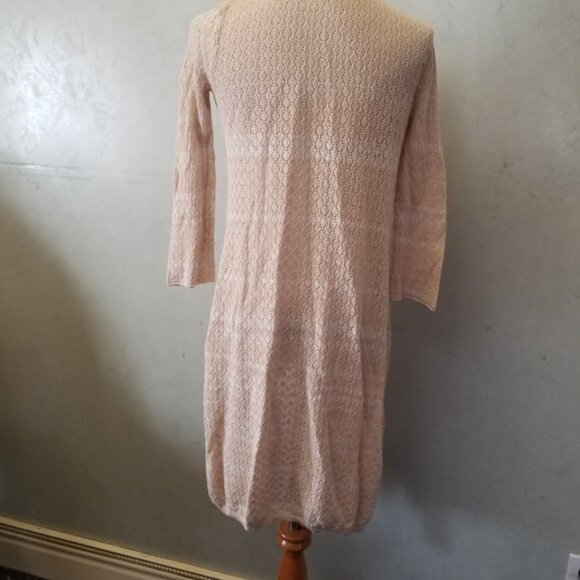 AVA cream lightly striped cardigan women's size Small - Picture 8 of 8